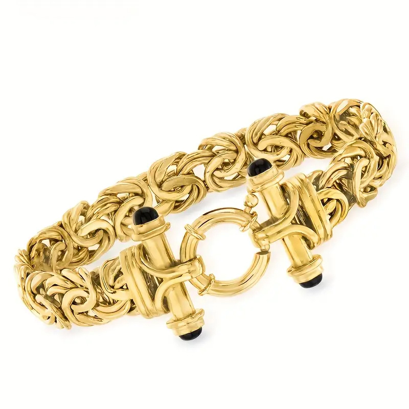 Women's 925 Sterling Silver Byzantine Link Chain Bracelet — Classic Gift